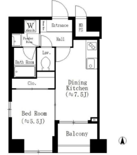 オークテラス 701 間取り図