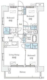 スカイグランデ津田沼 607 間取り図