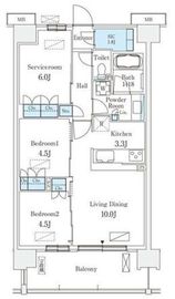 スカイグランデ津田沼 708 間取り図