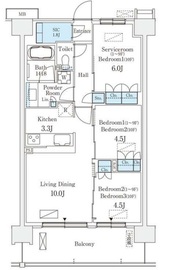 スカイグランデ津田沼 709 間取り図