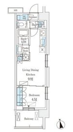 スカイグランデ津田沼 824 間取り図