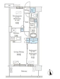 スカイグランデ津田沼 822 間取り図