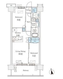 スカイグランデ津田沼 820 間取り図