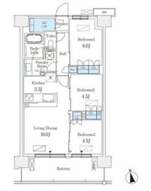 スカイグランデ津田沼 811 間取り図