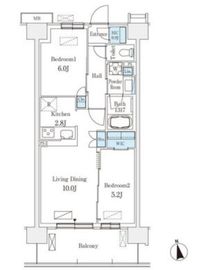 スカイグランデ津田沼 721 間取り図