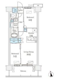 スカイグランデ津田沼 720 間取り図
