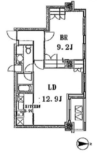 The Hermitage (ザ・ハーミティッジ) 409 間取り図
