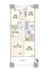 プラウドシティ日吉レジデンスⅡ 16階 間取り図