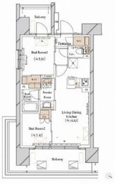 ブランシエスタ新丸子リバーフロント 201 間取り図