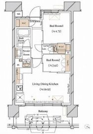 ブランシエスタ新丸子リバーフロント 405 間取り図