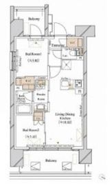 ブランシエスタ新丸子リバーフロント 701 間取り図