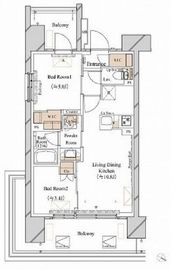 ブランシエスタ新丸子リバーフロント 801 間取り図