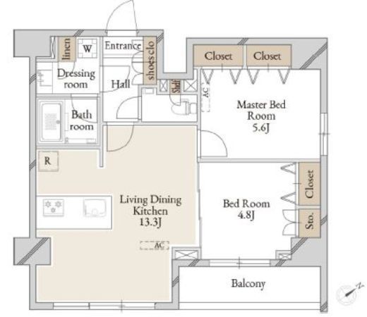 SPコート尾久ノース 1002 間取り図