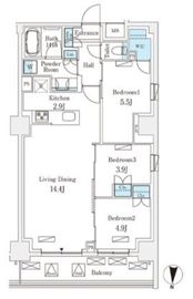フロンティアレジデンス錦糸公園 512 間取り図