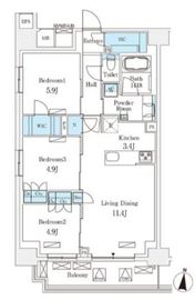 フロンティアレジデンス錦糸公園 349 間取り図