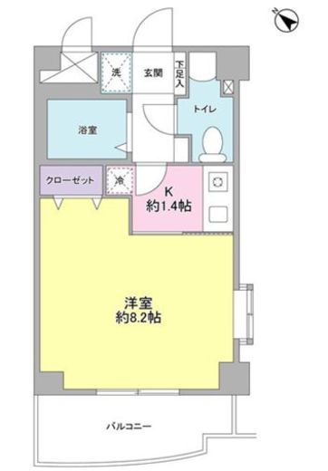 アビタシオン元住I 206 間取り図