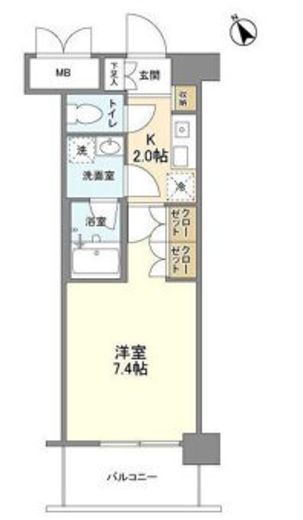 サンハイム鶴見 B609 間取り図