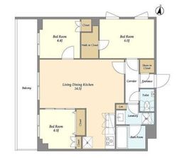 メゾンドオンディーヌ 219 間取り図
