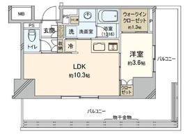 パークタワー向ヶ丘遊園 2311 間取り図