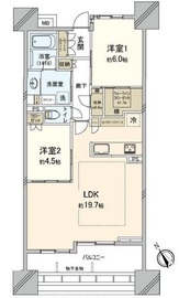 パークタワー向ヶ丘遊園 25階 間取り図