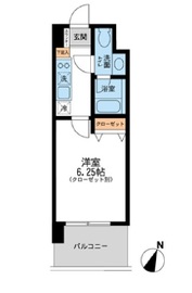 プロシード都立大学2 204 間取り図