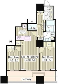 富久クロスコンフォートタワー(Tomihisa Cross)  3階 間取り図