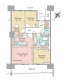 HARUMI FLAG SUN VILLAGE (晴海フラッグ サンヴィレッジ) 2階 間取り図