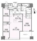 白金ザ・スカイ 41階 間取り図