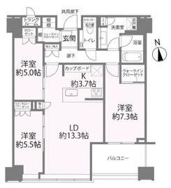 白金ザ・スカイ 41階 間取り図
