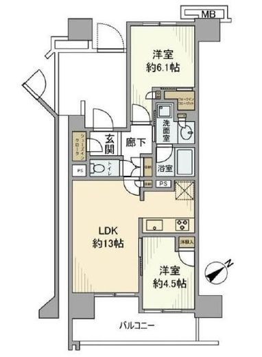 プラウドシティ小竹向原 1013 間取り図