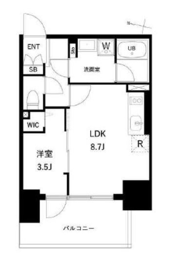 プレディアコート西日暮里 304 間取り図