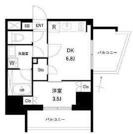 プレディアコート西日暮里 205 間取り図