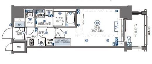 ZOOM四谷左門町 4階 間取り図