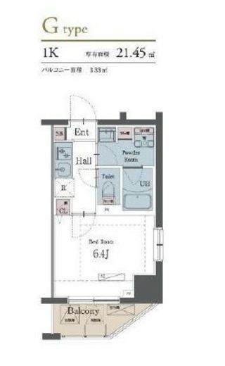 ラグゼナ横浜鶴見 705 間取り図