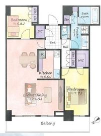 ザ・タワー横浜北仲 56階 間取り図