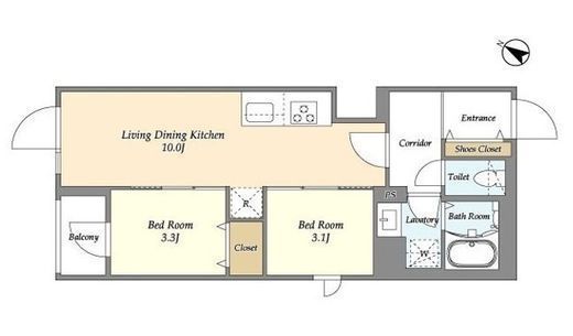 グランカーサ千駄木 306 間取り図