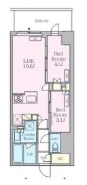 クレストコート旗の台 102 間取り図