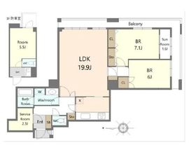 西戸山タワーホウムズ 14階 間取り図