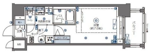ZOOM四谷左門町 11階 間取り図