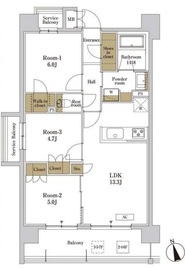 RJRプレシア川口 501 間取り図