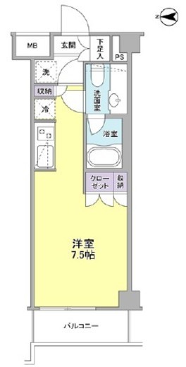 リバーレ蒲田仲六郷 311 間取り図