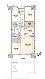 プラウド西葛西 1階 間取り図