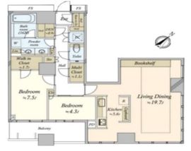 勝どきザ・タワー 51階 間取り図