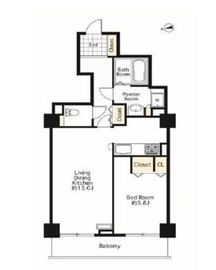 シーリアお台場 1-509 間取り図