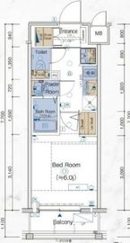 エステムプラザ横濱関内 5階 間取り図