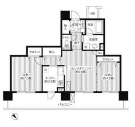 グランピラー高井戸 1006 間取り図