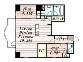 ルジェンテ上野松が谷 13階 間取り図