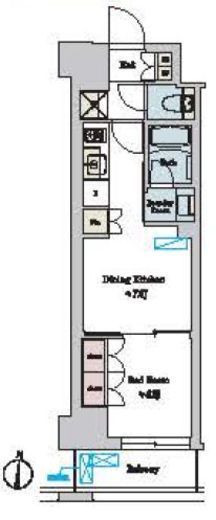 ブリリアイスト池尻大橋 205 間取り図