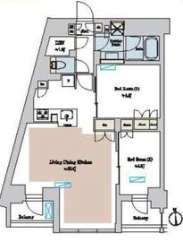 ブリリアイスト池尻大橋 412 間取り図