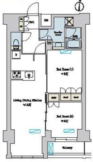 ブリリアイスト池尻大橋 615 間取り図